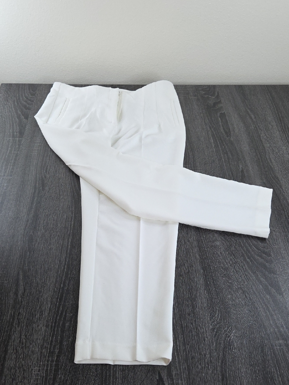 Zac & Rachel Trending Ivory Size 14 Cropped Slim Ankle Pants